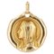 Französische Jungfrau Maria Augis Medaille aus 18 Karat Gelbgold, 1960er 1
