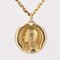 French 18 Karat Yellow Gold Virgin Mary Augis Medal, 1960s 7