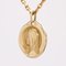 French 18 Karat Yellow Gold Virgin Mary Augis Medal, 1960s 5