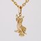 18 Karat Yellow Gold Owl Pendant, 1960s, Image 5