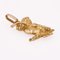 18 Karat Yellow Gold Owl Pendant, 1960s, Image 3