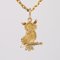 18 Karat Yellow Gold Owl Pendant, 1960s 8