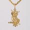 18 Karat Yellow Gold Owl Pendant, 1960s 7