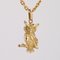 18 Karat Yellow Gold Owl Pendant, 1960s, Image 4