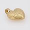 Modern 18 Karat Yellow Gold Heart-Shaped Domed Pendant 3
