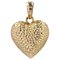Modern 18 Karat Yellow Gold Heart-Shaped Domed Pendant 1