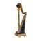 Decorative Miniature Gilded, Silver Harp with Lapis Lazuli, 1960s 5