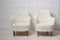 Swedish Modern White Bouclé Armchairs attributed to Carl Malmsten for O.H. Sjögren, Set of 2, Image 3