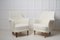 Swedish Modern White Bouclé Armchairs attributed to Carl Malmsten for O.H. Sjögren, Set of 2, Image 2