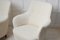 Swedish Modern White Bouclé Armchairs attributed to Carl Malmsten for O.H. Sjögren, Set of 2, Image 8
