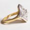 Anello Art Deco in oro giallo e bianco con diamanti a 18 carati, Immagine 4
