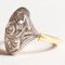 Art Deco Style 18 Karat Yellow and White Gold Diamond Ring 1