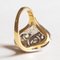 Art Deco Style 18 Karat Yellow and White Gold Diamond Ring, Image 9