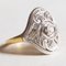 Art Deco Style 18 Karat Yellow and White Gold Diamond Ring 3