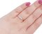 Ring aus 18 Karat Rosé- und Weißgold mit Aquamarin und Diamanten 5