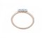 18 Karat Rose and White Gold Ring with Aquamarine and Diamonds 3