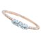 18 Karat Rose and White Gold Ring with Aquamarine and Diamonds 1