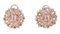 Rose Gold and Silver Earrings with Amethysts, Topazs and Diamonds, 1960s, Set of 2 3