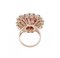 Coral, Sapphires, Diamonds, 14 Karat Rose Gold Retrò Ring, 1950s 3