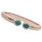 18 Karat Rose and White Gold Bracelet with Green Agate and Diamonds, 1970s, Image 1