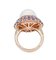 Anello in oro rosa 14 carati con perla dei Mari del Sud, topazi, tormalina, iolite e diamanti, Immagine 3