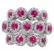 18 Karat White Gold Band Ring with Rubies and Diamonds 1