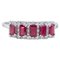 18 Karat White Gold Ring with Rubies and Diamonds 1