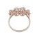 14 Karat Rose Gold Ring with Aquamarine and Diamond, 1970s 3