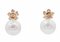 Rose Gold Earrings with Rubies, Diamonds and Pearls, Set of 2 3