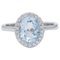 18 Karat White Gold Ring with Aquamarine Topaz and Diamonds 1