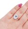 18 Karat White Gold Ring with Aquamarine Topaz and Diamonds 5
