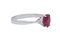 18 Karat White Gold Engagement Ring with Ruby and Diamonds, Image 2