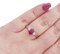 Anello di fidanzamento in oro bianco 18 carati con rubino e diamanti, Immagine 5