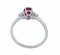 18 Karat White Gold Engagement Ring with Ruby and Diamonds 3