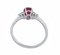 18 Karat White Gold Engagement Ring with Ruby and Diamonds, Image 3