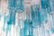 Mid-Century Blue and Clear Murano Glass Tronchi Chandelier, 1970s, Image 11