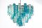 Mid-Century Blue and Clear Murano Glass Tronchi Chandelier, 1970s 4