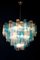Mid-Century Blue and Clear Murano Glass Tronchi Chandelier, 1970s 2