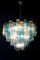 Mid-Century Blue and Clear Murano Glass Tronchi Chandelier, 1970s 15