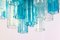 Mid-Century Blue and Clear Murano Glass Tronchi Chandelier, 1970s, Image 14