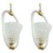 Art Deco Murano Glass and Brass Pendants or Lanterns attributed to Ercole Barovier, 1940s, Set of 2, Image 1