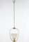 Lampade a sospensione o lanterne Art Déco in vetro di Murano e ottone attribuite a Ercole Barovier, anni '40, set di 2, Immagine 9