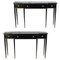 Mid-Century Italian Modernist Black Lacquered Console Tables by Paolo Buffa, 1950s, Set of 2 1