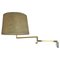 Minimalist Swing Arm Brass Wall Light in the style of Stilnovo, Italy, 1960s, Image 1