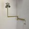 Minimalist Swing Arm Brass Wall Light in the style of Stilnovo, Italy, 1960s, Image 13