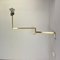 Minimalist Swing Arm Brass Wall Light in the style of Stilnovo, Italy, 1960s, Image 20