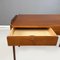 Mid-Century German Wooden Desk with Drawers and Brass Details, 1960s 9