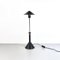 Lámpara de mesa italiana moderna ajustable de metal negro y plateado, años 80, Imagen 6