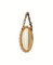 Midcentury Bamboo and Rattan Oval Wall Mirror with Chain, Italy, 1960s 6