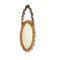 Midcentury Bamboo and Rattan Oval Wall Mirror with Chain, Italy, 1960s 2